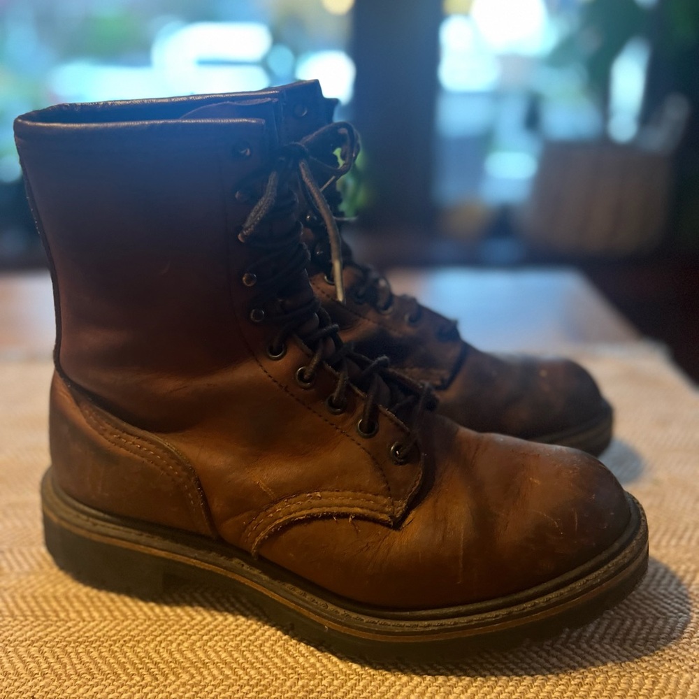 Red Wing Shoes Dark Brown Leather Boots